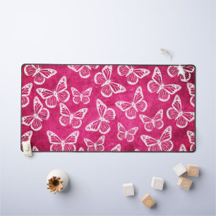 Papillons mignons Élégant Motif blanc et rose chau
