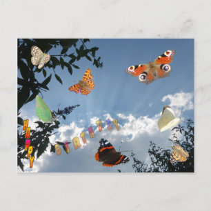 Papillons néerlandais Bonne carte postale d'annive