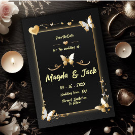 Papillons noires Golden enregistrer la carte date