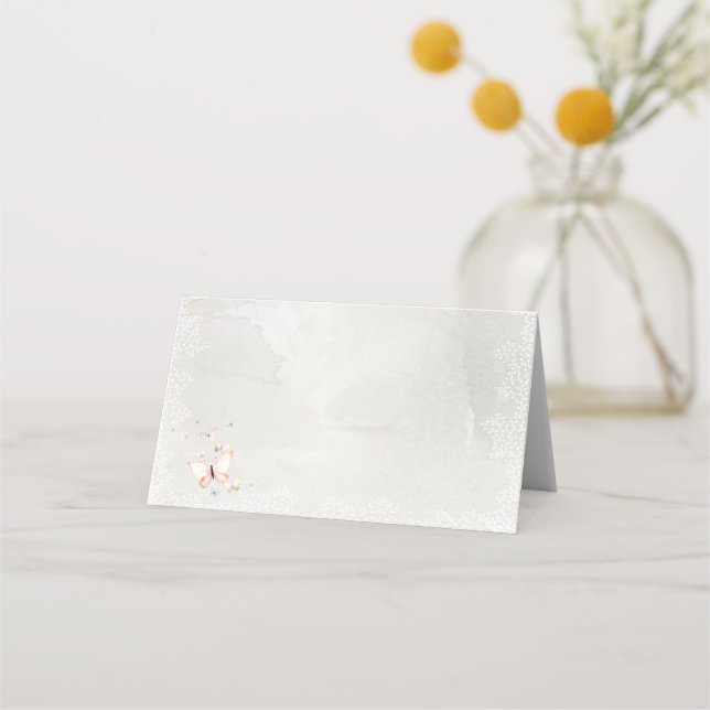 Papillons Pastel Design, Cartes de Place (Devant)
