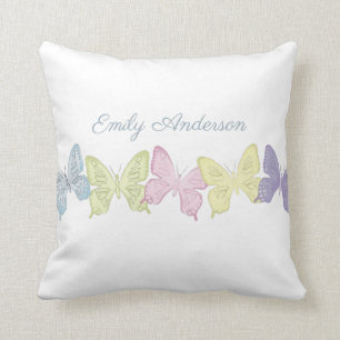 Papillons Pastel, Oreiller de 16 po x 16 po
