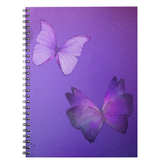 Papillons pourpres Carnet spiral (Devant)
