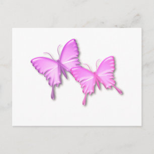 Papillons rose Design Carte postale