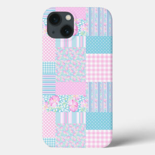 Papillons rose Faux Patchwork iPhone 6 Coque