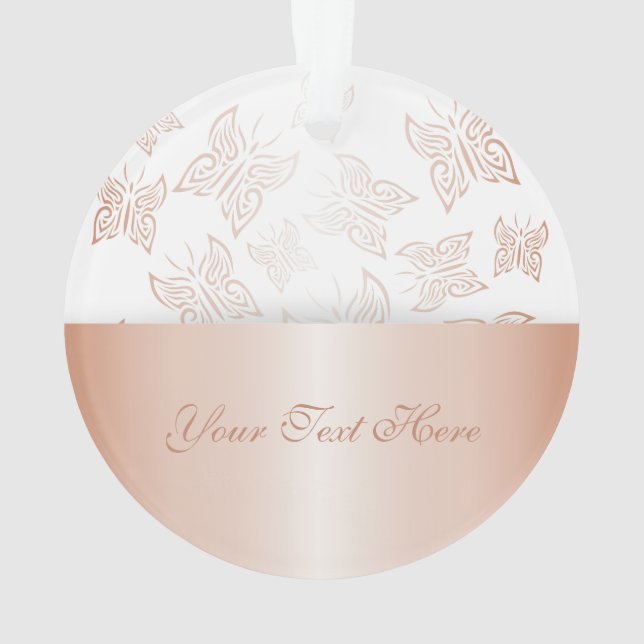 Papillons Rose Gold Personnaliser (dos)