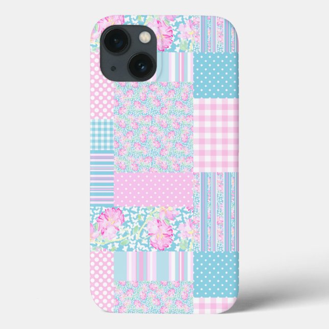 Papillons rose Patchwork Samsung Note 4 Coque (Verso)