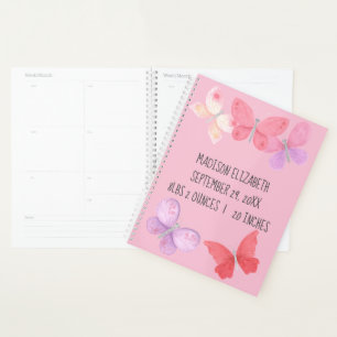 Papillons roses violets jaunes Bébé Première Année