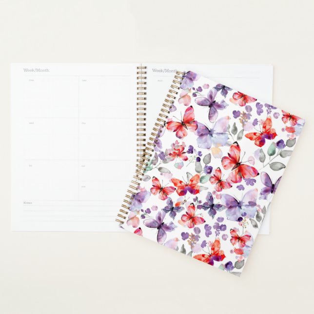 Papillons rouges violets (Devant avec enveloppe)