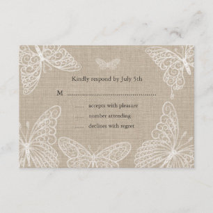 Papillons RSVP 2 de dentelle