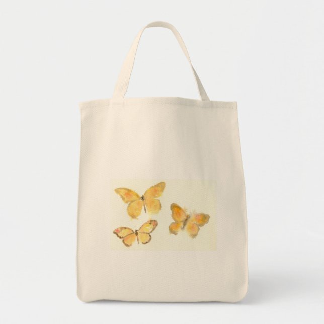 Papillons Sac fourre-tout de coton biologique (Devant)