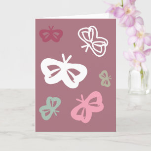 Papillons volants "Joyeux Anniversaire!" Carte de 