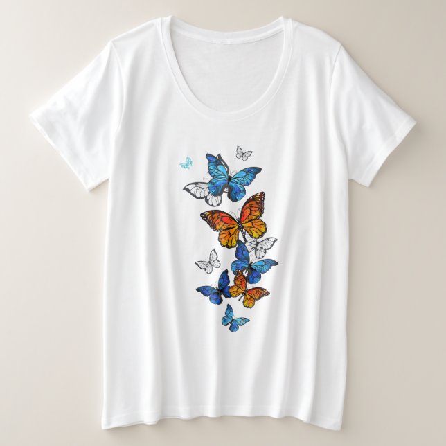 Papillons volants Morpho et Monarch (Design devant)