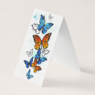 Papillons volants Morpho et Monarch