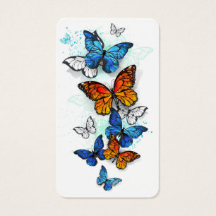 Papillons volants Morpho et Monarch