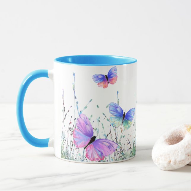 Papillons volants Mug Spring Joy (Avec donut)