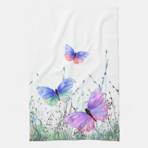 Papillons volants Serviette de cuisine Printemps J