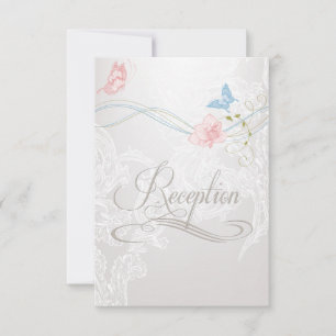 Papillons Whimsical et Invitation de réception den