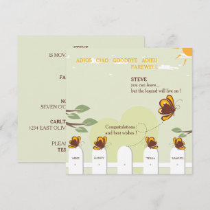 Papillons Whimsical Farewell Party Invitation