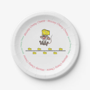 Papipteller Mäuse-Käse Cheese Pappteller