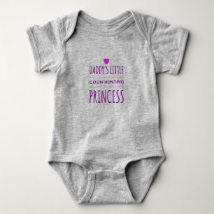 Papi's Little Coon Hunting Princess Baby Outfit Strampler