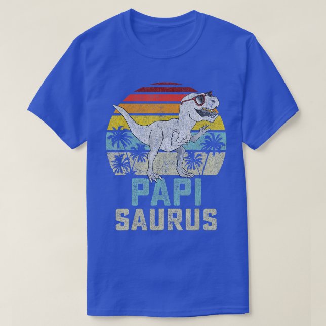 Papisaurus T Rex Dinosaur Papi Saurus Familienmatt T-Shirt (Design vorne)