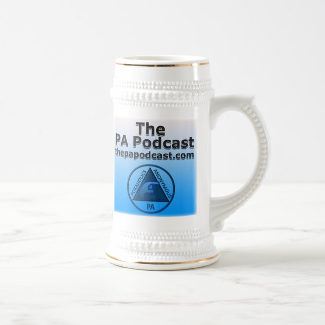 PAPodcast Stein Bierglas (Rechts)
