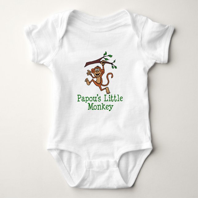 Papous kleiner Affe Baby Strampler (Vorderseite)