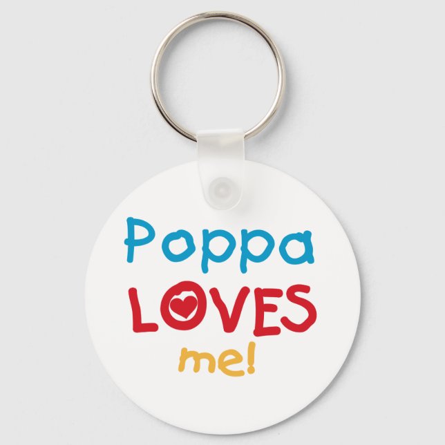 Pappa-Lieben ich T - Shirts und Geschenke Schlüsselanhänger (Vorderseite)