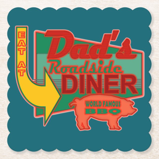 Pappas Roadside Diner Untersetzer (Vorderseite)