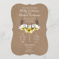 Pappe Inspirierte Antler + Wildblumen Hochzeit