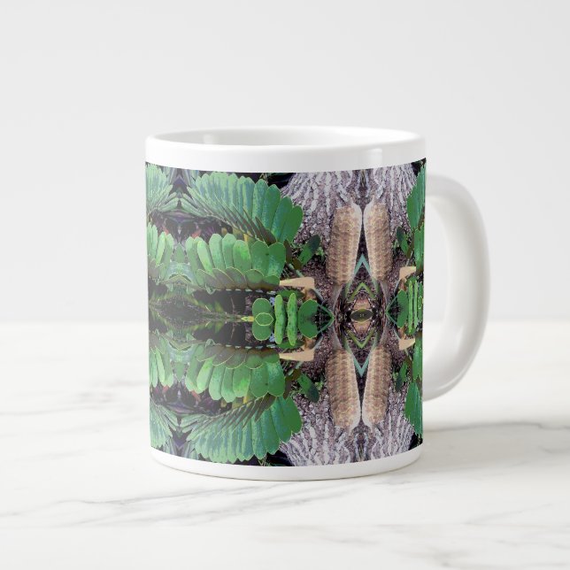 Pappe Palm Pattern Jumbo-Tasse (Vorderseite Rechts)