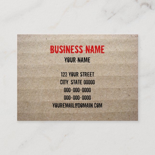 Pappe Visitenkarte (Vorderseite)