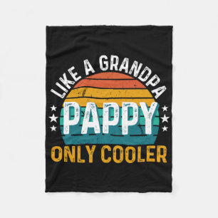 Pappel wie ein Opa nur Cooler Retro Vintage Fett Fleecedecke