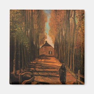 Pappelallee im Herbst von Vincent van Gogh Magnet
