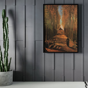 Pappelallee im Herbst von Vincent van Gogh Poster