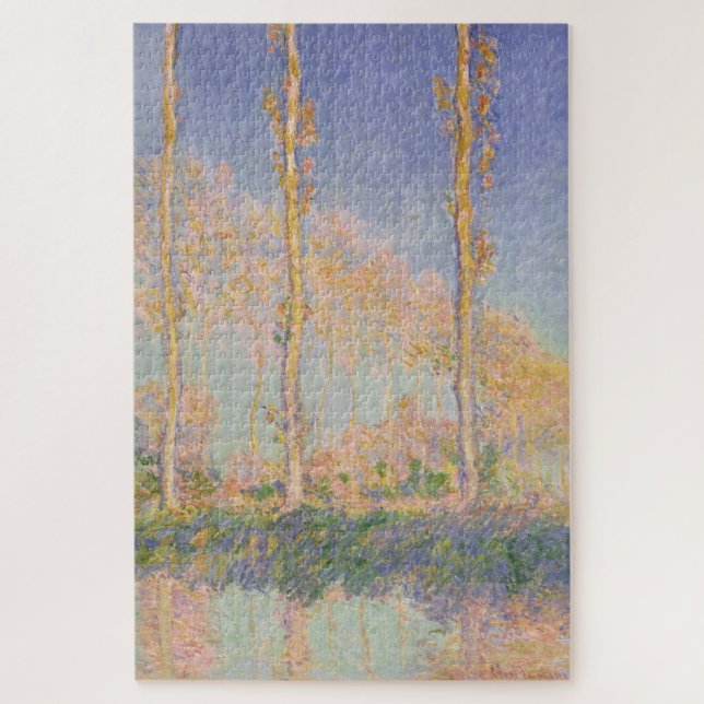 Pappeln, impressionistische Landschaft, Claude Mon (Vertikal)