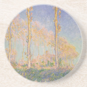 Pappeln, impressionistische Landschaft, Claude Mon Getränkeuntersetzer