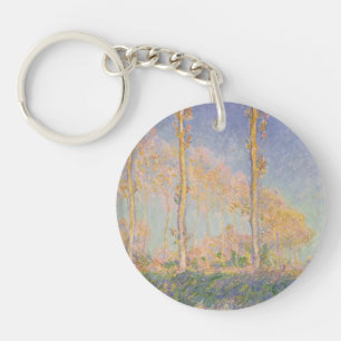 Pappeln, impressionistische Landschaft, Claude Mon Schlüsselanhänger