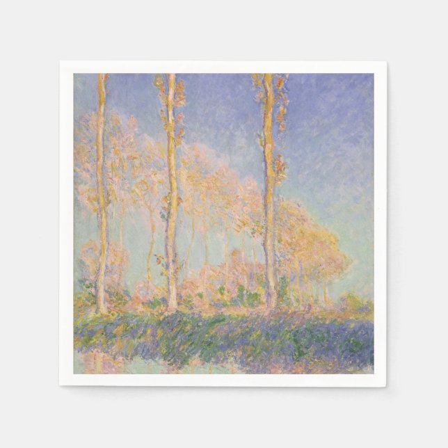 Pappeln, impressionistische Landschaft, Claude Mon Serviette (Vorderseite)
