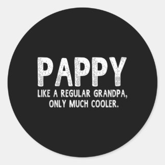 Pappendefinition wie normale Opa nur er Runder Aufkleber