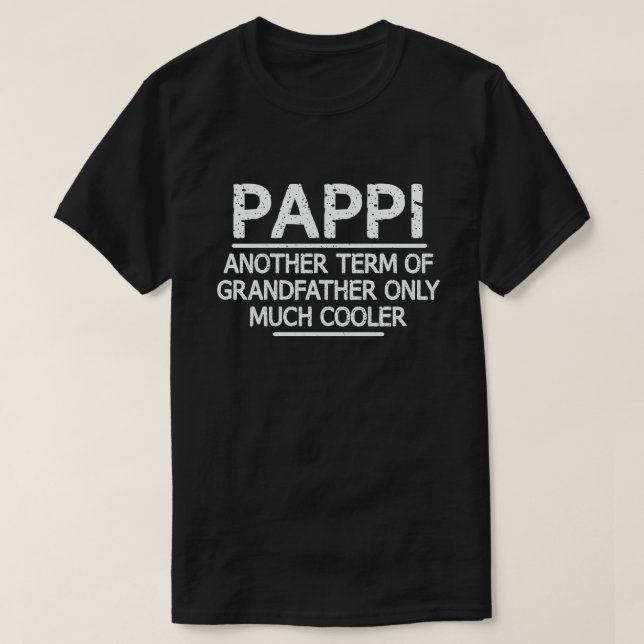 Pappi Definition Funny bedeutet Cooles Opfergesche T-Shirt (Design vorne)