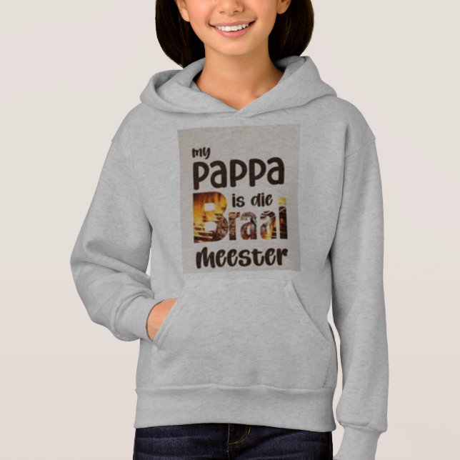 Pappie's Braai Protege Kinderhoodie Hoodie (Vorderseite)