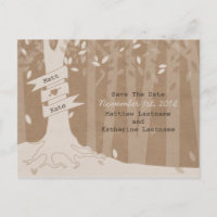 Pappkarton schauen Woodland Hochzeit speichern das