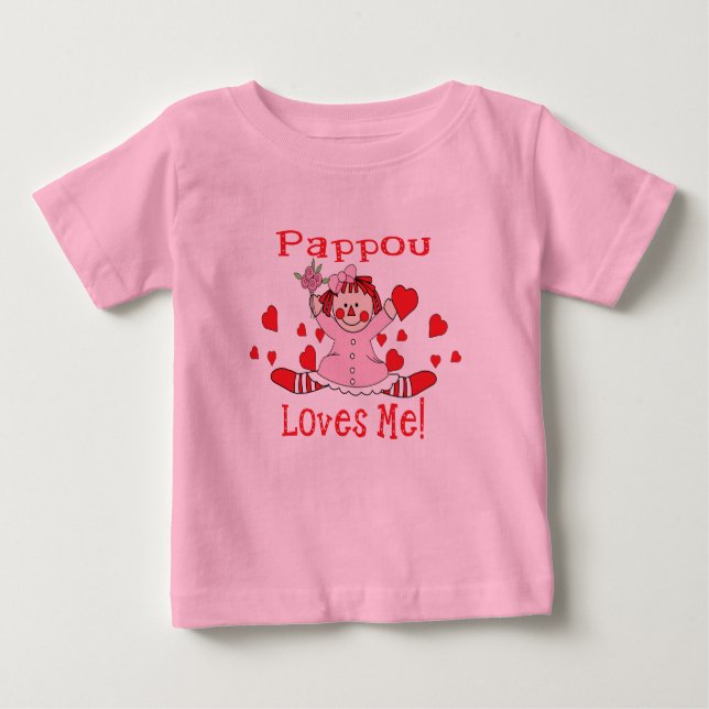 Pappou Liebe Rag Doll Baby T-shirt (Vorderseite)
