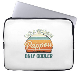 Pappou wie ein Opa nur cooler Vintage-Shirt_1 Laptopschutzhülle