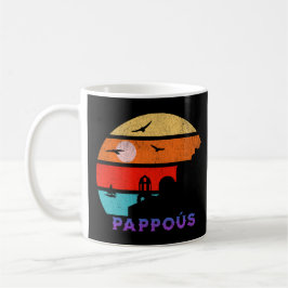 Pappoús Retro Sunset Ocean Großvater Kaffeetasse