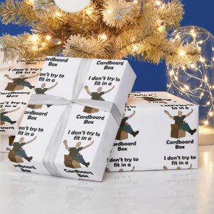 Pappschachtel, die sich nicht anzupassen versucht geschenkpapier