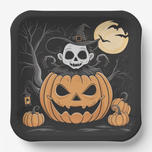 Pappschüsseln Serie 2 Pumpkin Pappteller (Vorderseite)
