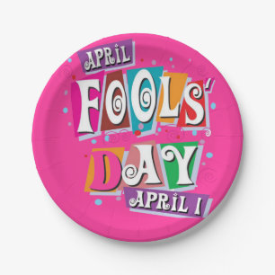 Pappteller, Aprilscherz Rosa  Pappteller