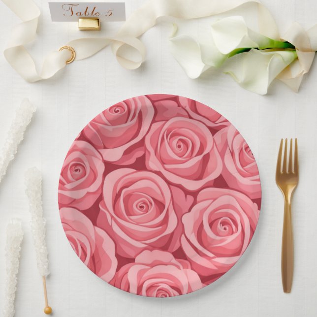 Pappteller Blumen Hochzeit/Bruderparty (Hochzeit)